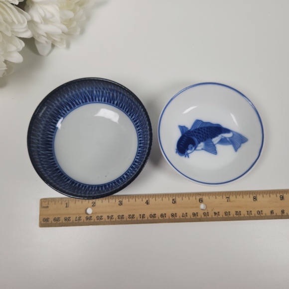 Cheng's White Jade Porcelain Koi Fish Sauce Bowl and Rice Bowl Replacement Piece - Picture 6 of 7